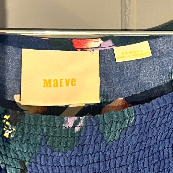 Anthropologie Rare MAEVE Evaline Blue Floral Dress - Picture 3 of 5